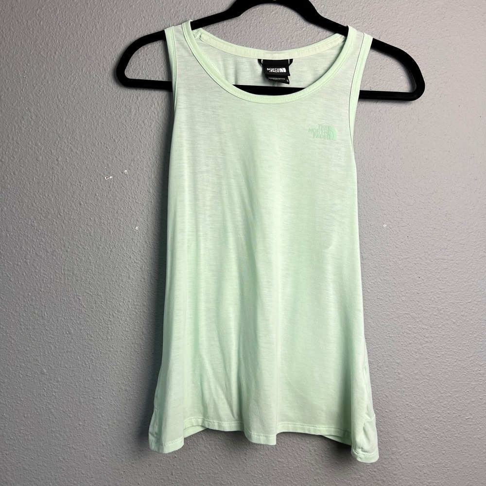 The North Face Womens Tank Top Mint Green Twist Back Athletic Size M Athleiusure